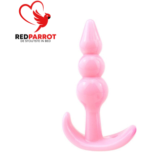 Buttplug siliconen 9 cm (roze)