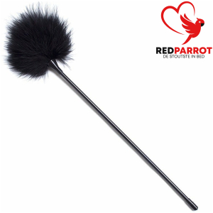 Clit kietelaar veren 42CM (zwart)
