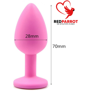 Buttplug met diamant (roze)