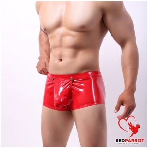 Strakke latex slip met open kruis functie